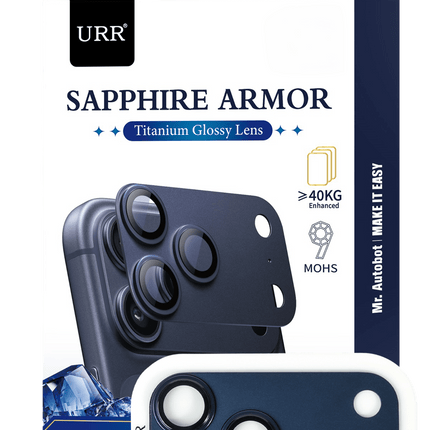 iPhone 17 Pro Max Sapphire Armor Kamera Lens Koruyucu - Lacivert
