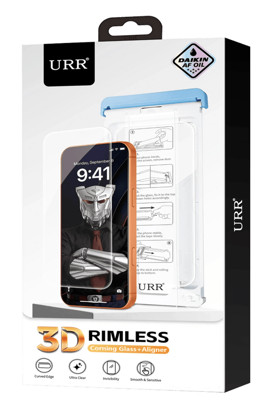 iPhone 17 Pro Max/18 Pro Max 3D Rimless Aligner AutoKit Corning Glass Ekran Koruyucu