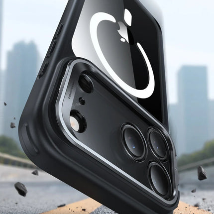iPhone 17 Pro Max/18 Pro Max Classic Hybrid Magsafe Standlı Kapak Kılıf - Siyah 3