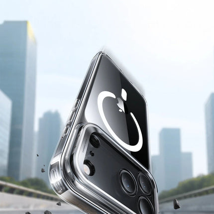 iPhone 17 Pro Max/18 Pro Max Classic Hybrid Magsafe Standlı Kapak Kılıf - Şeffaf 4