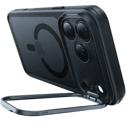 iPhone 17 Pro Max/18 Pro Max Classic Hybrid Magsafe Standlı Kapak Kılıf - Siyah 2 2