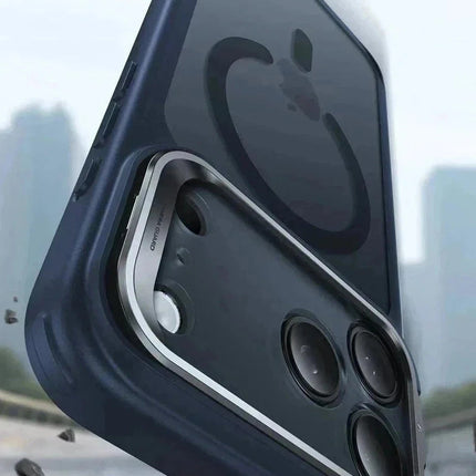 iPhone 17 Pro Max/18 Pro Max Classic Hybrid Magsafe Standlı Kapak Kılıf - Siyah 2 3