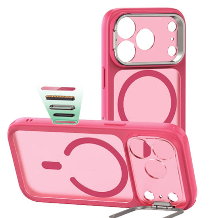 iPhone 17 Pro Max/18 Pro Max Classic Hybrid Magsafe Standlı Kapak Kılıf - Pembe 2