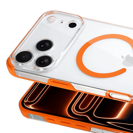 iPhone 17 Pro Max/18 Pro Max HBC-430 Qutang Magsafe Kapak Kılıf - Turuncu 2