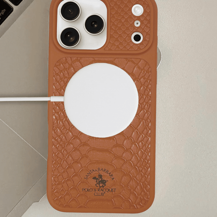 iPhone 17 Pro Max/18 Pro Max Knight Deri Kapak Kılıf - Turuncu 3