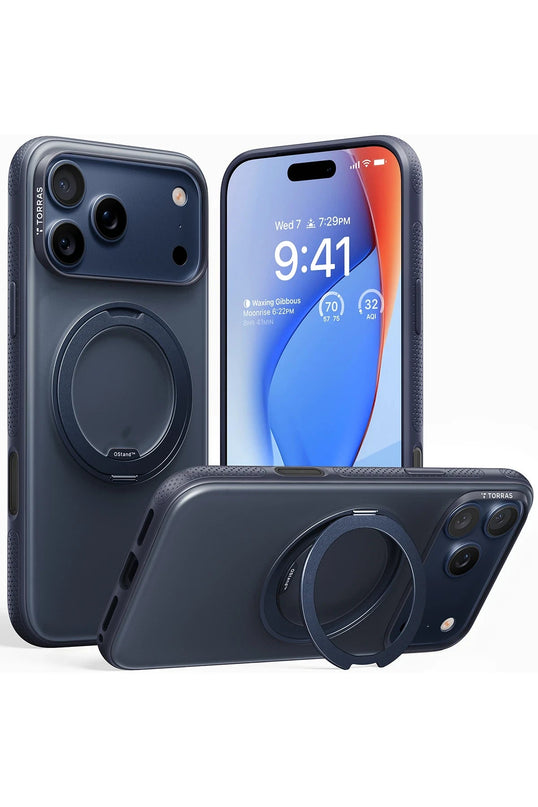 iPhone 17 Pro Max/18 Pro Max O Stand R Fitness Serisi Magsafe Kılıf - Lacivert