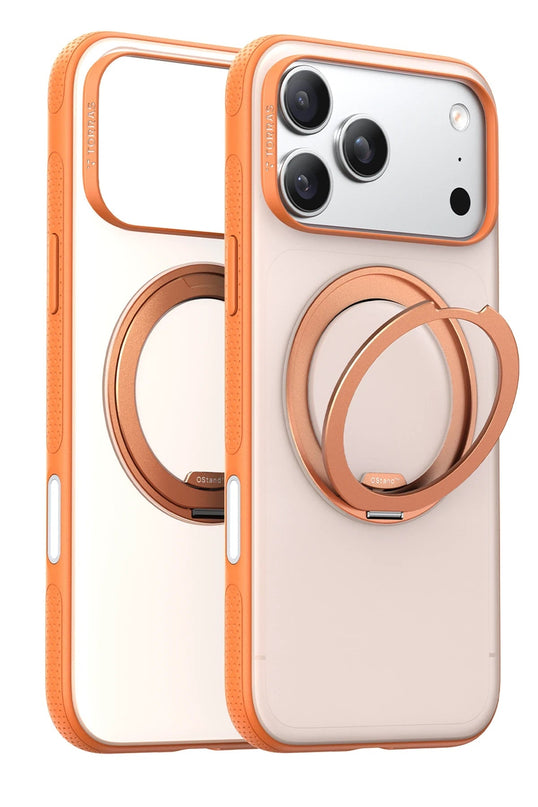 iPhone 17 Pro Max/18 Pro Max O Stand R Fitness Serisi Magsafe Kılıf - Turuncu 2