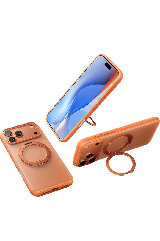iPhone 17 Pro Max/18 Pro Max O Stand R Fitness Serisi Magsafe Kılıf - Turuncu 4