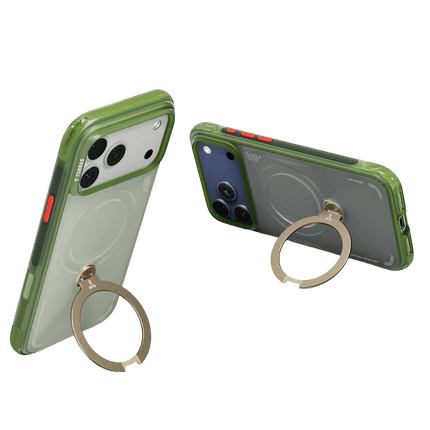 iPhone 17 Pro Max/18 Pro Max O Stand Spin Air Serisi Magsafe Kılıf - Yeşil 2 5