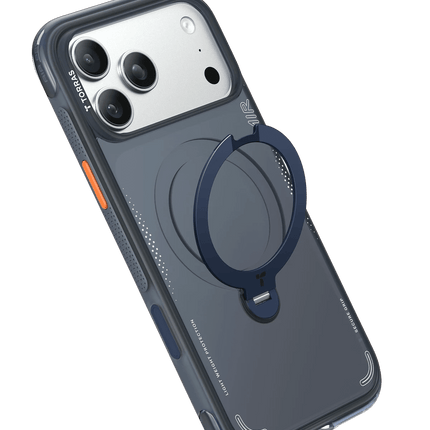 iPhone 17 Pro Max/18 Pro Max O Stand Spin Air Serisi Magsafe Kılıf - Lacivert 4