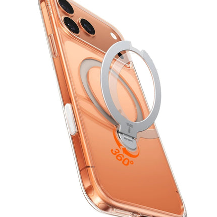 iPhone 17 Pro Max/18 Pro Max O Stand Spin Serisi Magsafe Kılıf - Şeffaf 4