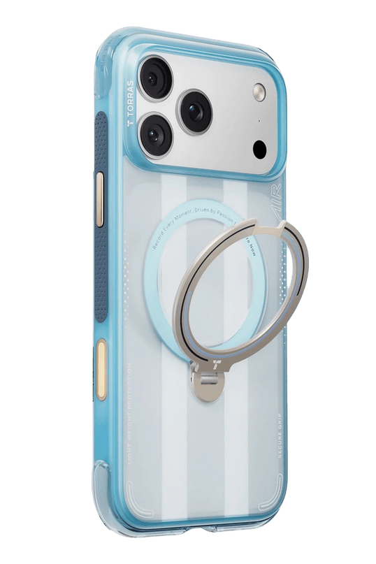 iPhone 17 Pro Max/18 Pro Max OStand Q3 Air World Cup Serisi Magsafe Kılıf - Açık Mavi 3