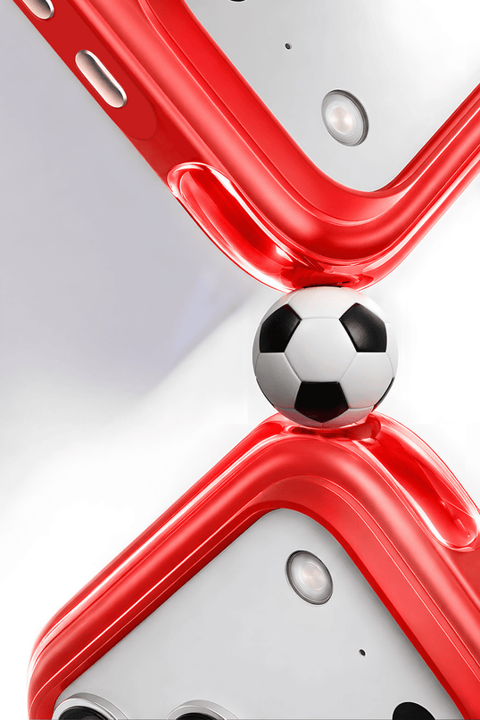 iPhone 17 Pro Max/18 Pro Max OStand Q3 Air World Cup Serisi Magsafe Kılıf - Kırmızı 7