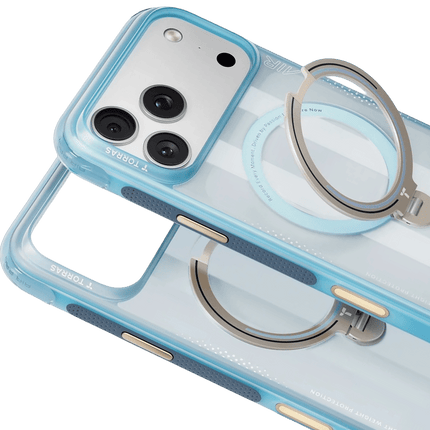 iPhone 17 Pro Max/18 Pro Max OStand Q3 Air World Cup Serisi Magsafe Kılıf - Açık Mavi 2