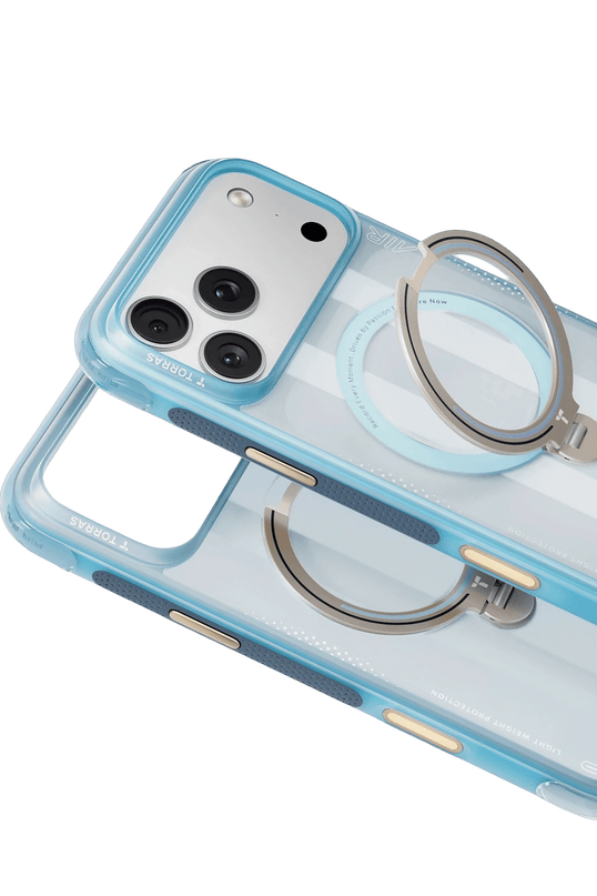 iPhone 17 Pro Max/18 Pro Max OStand Q3 Air World Cup Serisi Magsafe Kılıf - Açık Mavi 2