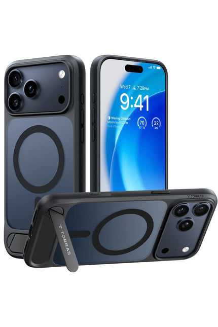 iPhone 17 Pro Max/18 Pro Max P Stand Serisi Magsafe Kılıf - Siyah