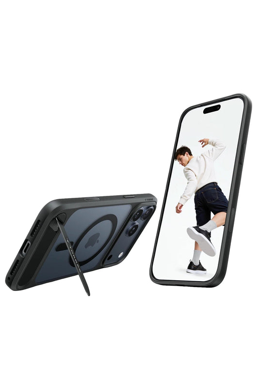 iPhone 17 Pro Max/18 Pro Max P Stand Serisi Magsafe Kılıf - Siyah 4