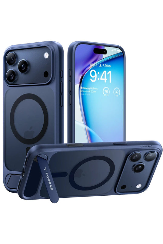 iPhone 17 Pro Max/18 Pro Max P Stand Serisi Magsafe Kılıf - Lacivert