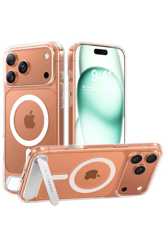 iPhone 17 Pro Max/18 Pro Max P Stand Serisi Magsafe Kılıf - Şeffaf