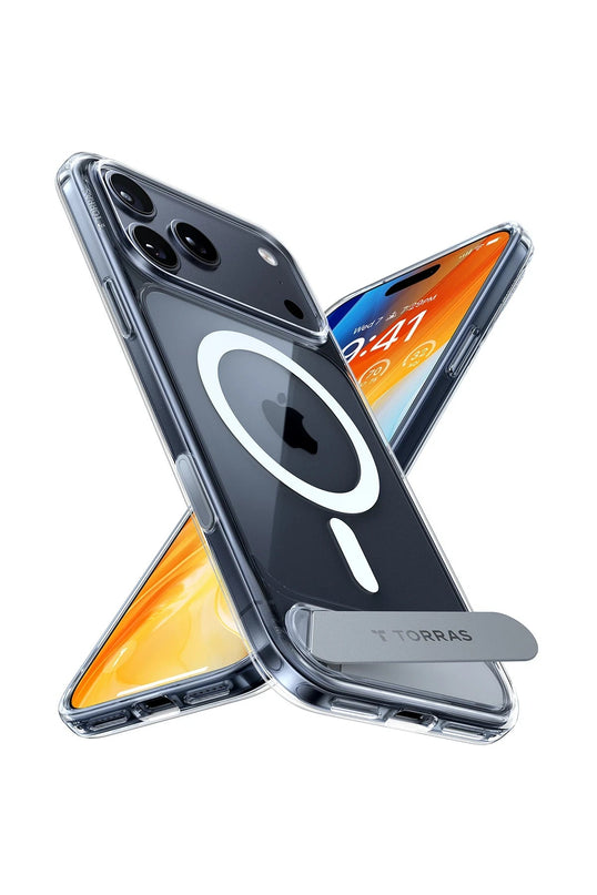 iPhone 17 Pro Max/18 Pro Max P Stand Serisi Magsafe Kılıf - Şeffaf 2