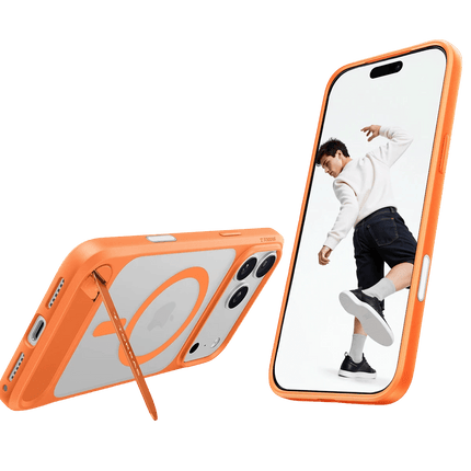 iPhone 17 Pro Max/18 Pro Max P Stand Serisi Magsafe Kılıf - Turuncu 4