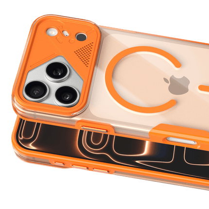 iPhone 17 Pro Max/18 Pro Max Zinko Magsafe Kapak Kılıf - Turuncu 2