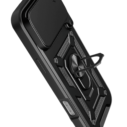 iPhone 17 Pro Pars Lens Yüzüklü Silikon Kılıf - Siyah 3
