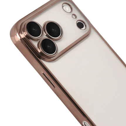 iPhone 17 Pro Razer Lensli Silikon Kılıf - Çöl Titanyum 3