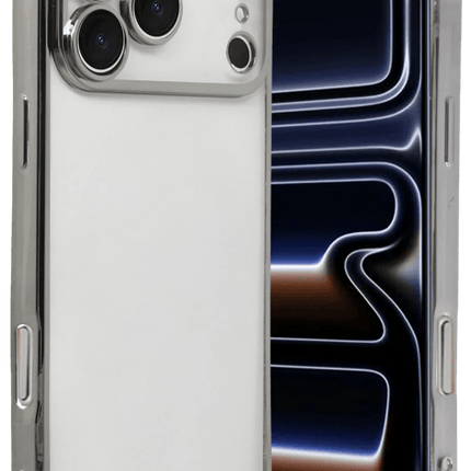 iPhone 17 Pro Razer Lensli Silikon Kılıf - Gümüş