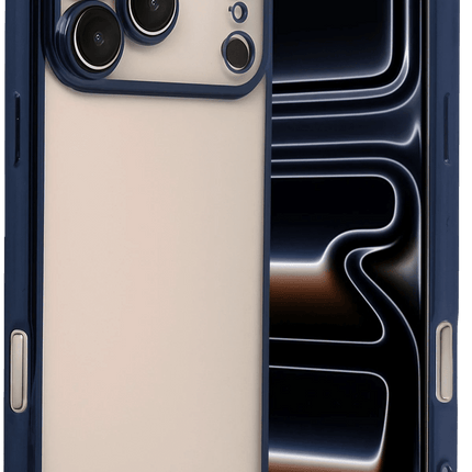 iPhone 17 Pro Razer Lensli Silikon Kılıf - Lacivert