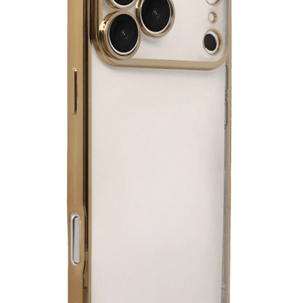 iPhone 17 Pro Razer Lensli Silikon Kılıf - Gold 2