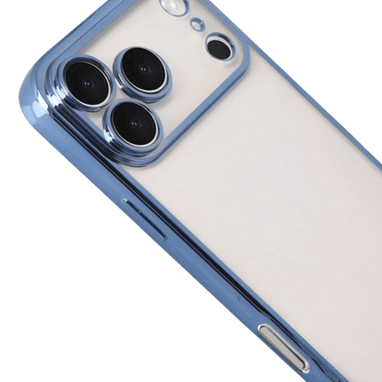 iPhone 17 Pro Razer Lensli Silikon Kılıf - Açık Mavi 3