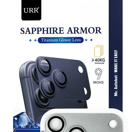 iPhone 17 Pro Sapphire Armor Kamera Lens Koruyucu - Gümüş