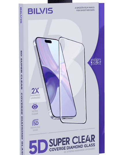 iPhone 17 Pro/18 Pro Bilvis 5D Super Clear Diamond Cam Ekran Koruyucu
