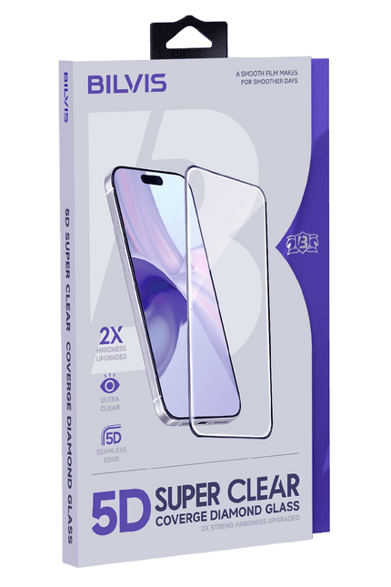 iPhone 17 Pro/18 Pro Bilvis 5D Super Clear Diamond Cam Ekran Koruyucu