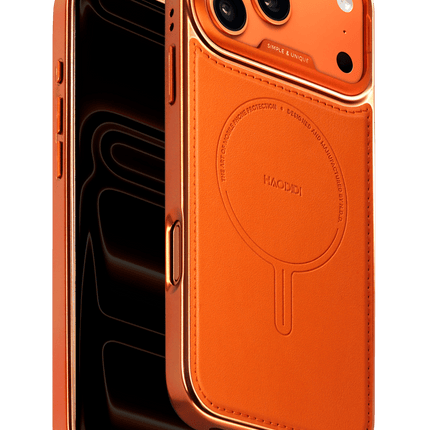 iPhone 17 Pro/18 Pro HBC-465 Carnallite Magsafe Kapak Kılıf - Turuncu