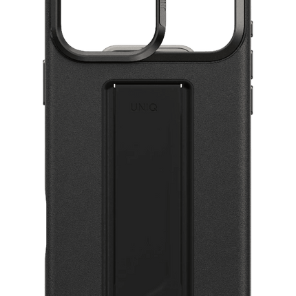 iPhone 17 Pro/18 Pro Heldro Pro Magsafe Standlı Deri Kapak Kılıf - Siyah 2