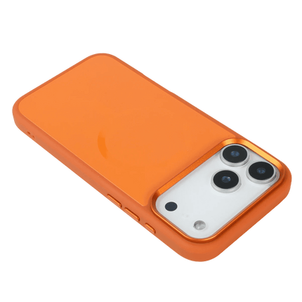 iPhone 17 Pro/18 Pro IRIS Matte Pure Glass Magsafe Kapak Kılıf - Turuncu 6