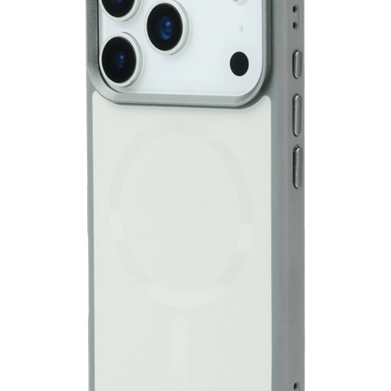 iPhone 17 Pro/18 Pro IRIS Matte Pure Glass Magsafe Kapak Kılıf - Titan Gri 3
