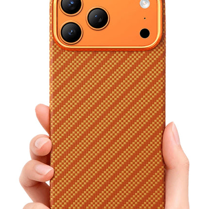 iPhone 17 Pro/18 Pro Kevlar Robin Magsafe Kılıf - Turuncu 4