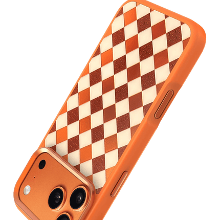 iPhone 17 Pro/18 Pro Luxury Matte Glass Magsafe Kapak Kılıf - Turuncu 3