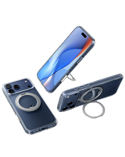 iPhone 17 Pro/18 Pro O Stand R Fitness Serisi Magsafe Kılıf - Şeffaf 4