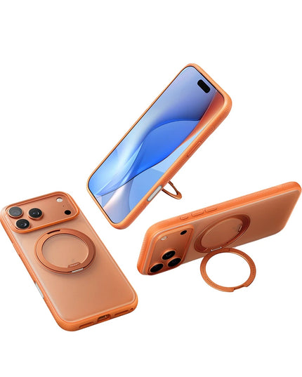 iPhone 17 Pro/18 Pro O Stand R Fitness Serisi Magsafe Kılıf - Turuncu 4