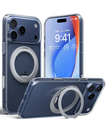 iPhone 17 Pro/18 Pro O Stand R Fitness Serisi Magsafe Kılıf - Şeffaf