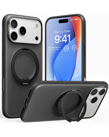 iPhone 17 Pro/18 Pro O Stand R Fitness Serisi Magsafe Kılıf - Siyah