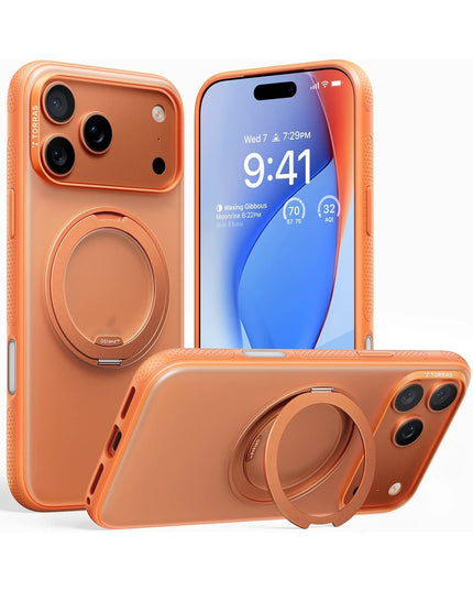 iPhone 17 Pro/18 Pro O Stand R Fitness Serisi Magsafe Kılıf - Turuncu