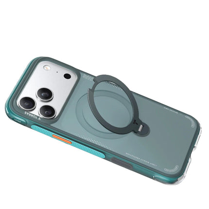 iPhone 17 Pro/18 Pro O Stand Spin Air Serisi Magsafe Kılıf - Yeşil 3