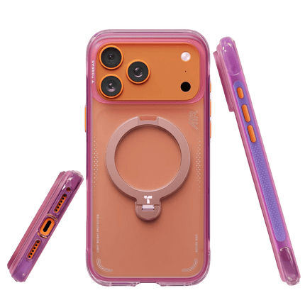 iPhone 17 Pro/18 Pro O Stand Spin Air Serisi Magsafe Kılıf - Pembe 2