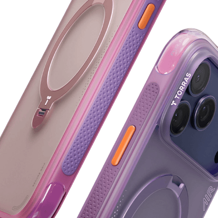 iPhone 17 Pro/18 Pro O Stand Spin Air Serisi Magsafe Kılıf - Pembe 4