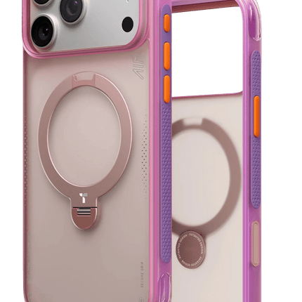iPhone 17 Pro/18 Pro O Stand Spin Air Serisi Magsafe Kılıf - Pembe 3